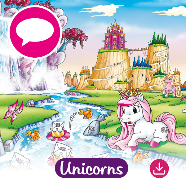 Comic Einhorn Insel