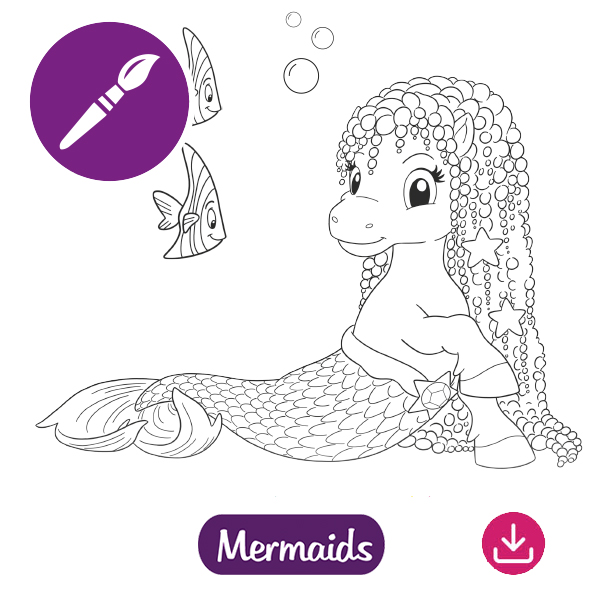 Lissy Pony Malbild Mermaids Aquaria